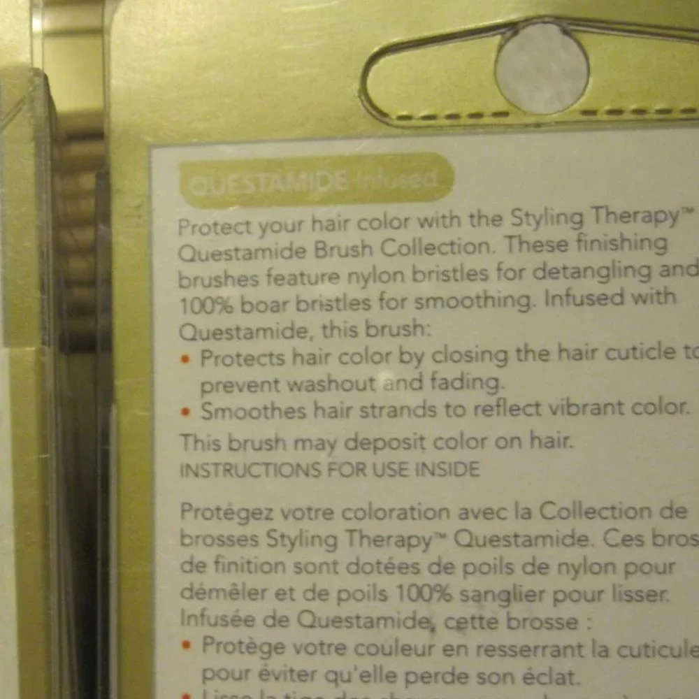 Goody Styling Therapy Protect + Color Blonde Light Brown QUESTAMIDE Hair Brush